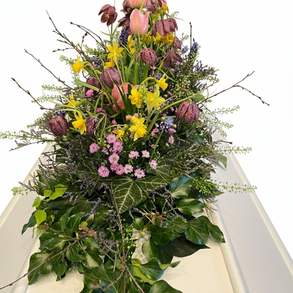 Kistepynt med påskeliljer