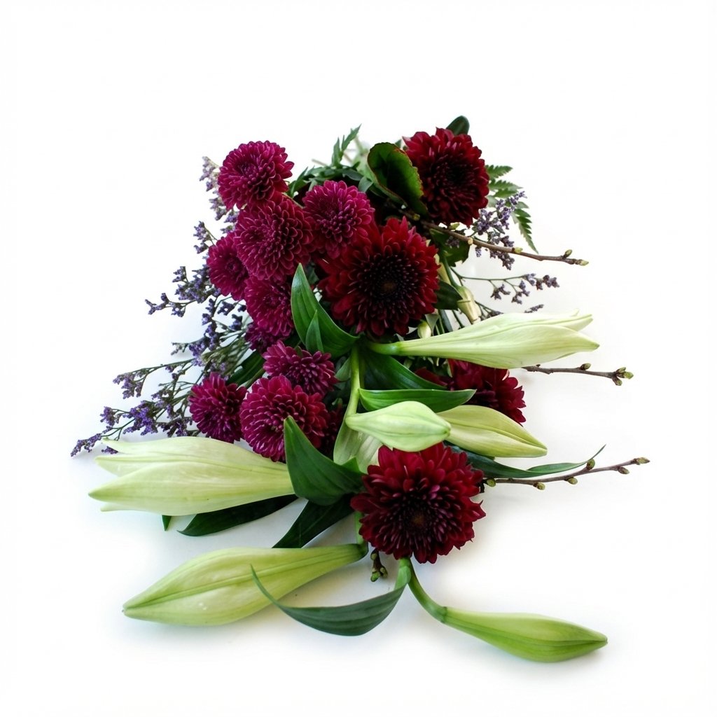 Bårebuket med liljer